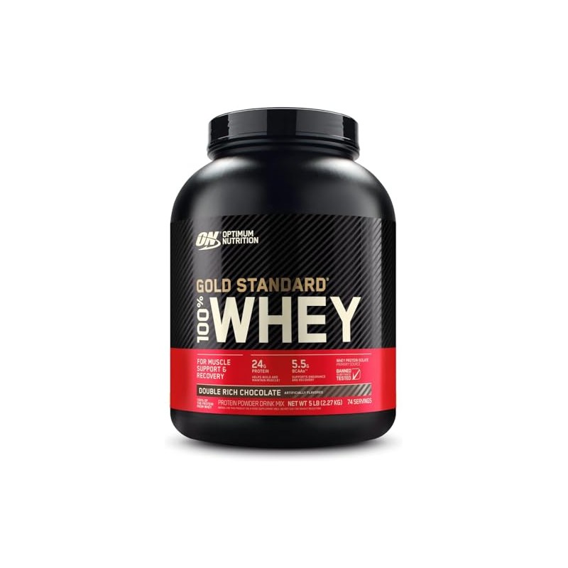 Optimum Nutrition Gold Standard 100 Whey Doble Chocolate Bote