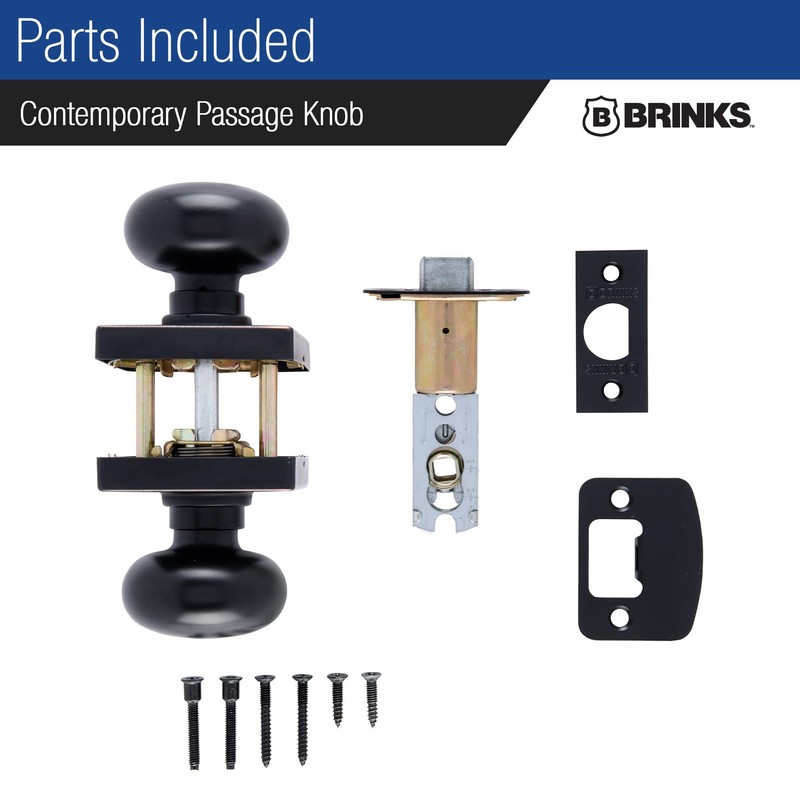 BRINKS – Contemporary Non-Locking Interior Ball Door Knob, Tuscan Bronze