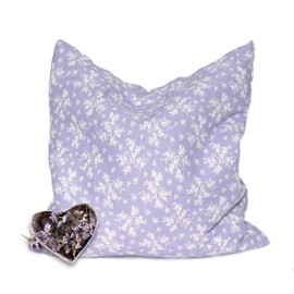 SHD Handels GmbH Lavender Blossom Lavender Pillow for Sleeping Adults and Children Filled with Lavender Dried Decorative Pillow Organic Cushion Scented 30 x 30 cm Vintage Cotton Cover Gift Women