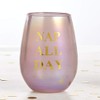 Creative Brands Slant CollectionsStemless Wine Glass, 20-Ounce, Nap All Day