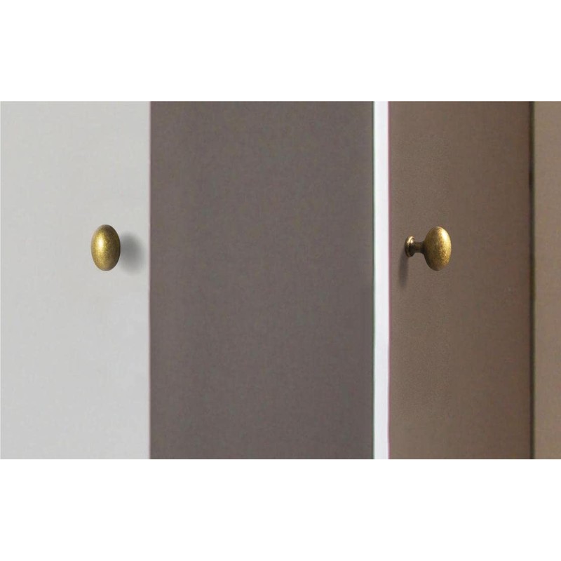 Goo-Ki 1.2Inch(36MM) Oval Antique Brass Cabinet Knobs, Zinc Alloy for