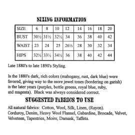 Buckaroo Bobbins Ladies' 1880s-1890s Outing Jacket, Coats & Vest Sewing Pattern