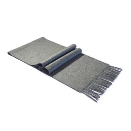 MayTree Cashmere Scarf In Various Colours Men and Women, Unisex Wool Scarf Made Of 100% Cashmere, Plain and Chequered, 180 x 30 cm - lightgrey, size: 180