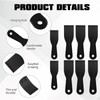 8 PCS Plastic Putty Knife Scraper, Black Flexible Putty Knife