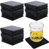 60packs Bulk Slate Coasters, Anti-Slip Drink Coasters, Engraving Available, Bulk
