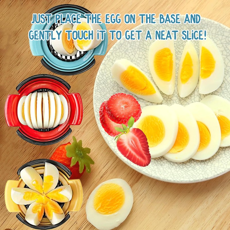 3 in 1 Egg Slicer for Hard Boiled Eggs ‎Multifunctional