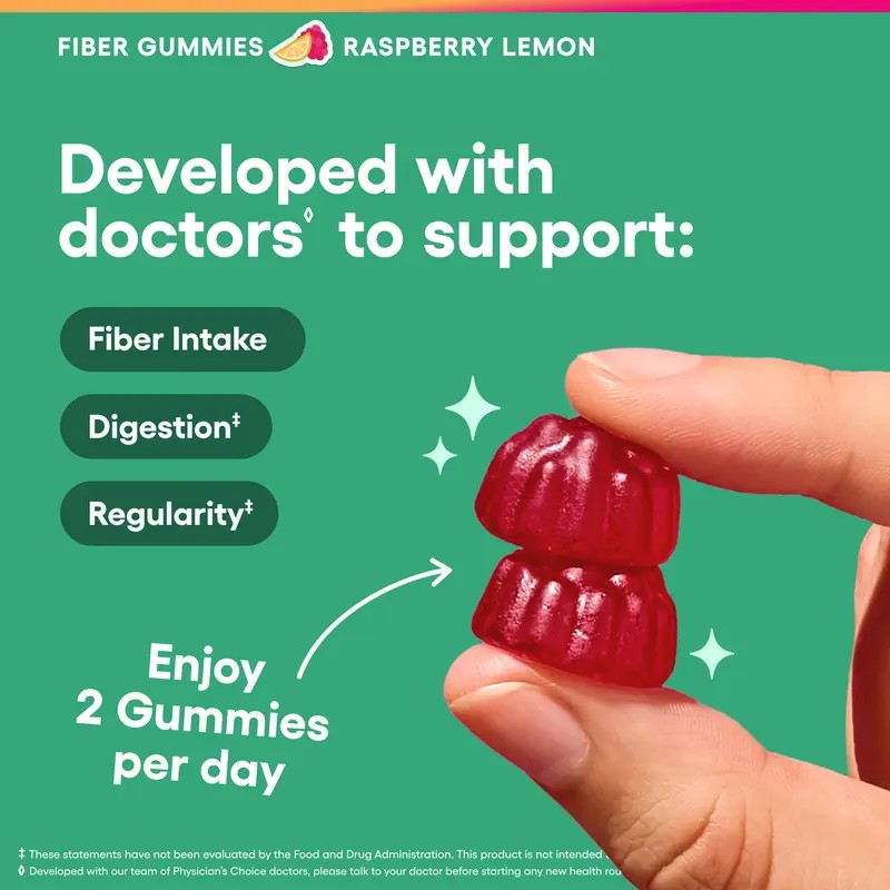 Fiber Gummies for Digestive Support & Daily Wellness – Raspberry