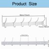 4 Pack White Wall Mounted Coat Rack with 6 Hooks