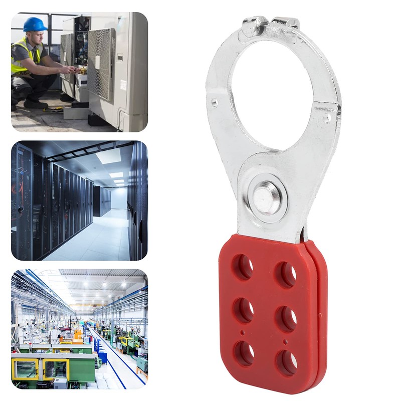 FILFEEL Lockout Hasp, Steel Multiplayer Management Lock, 6 Hole Interlock,