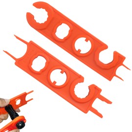 Upgrade 2 Piece Key Solar Wrench Tool, MC4 Solar Plug Assembly Tool, Spanner Wrench Plug Connection Key Set, Pluggable Release Tool for Connector Orange