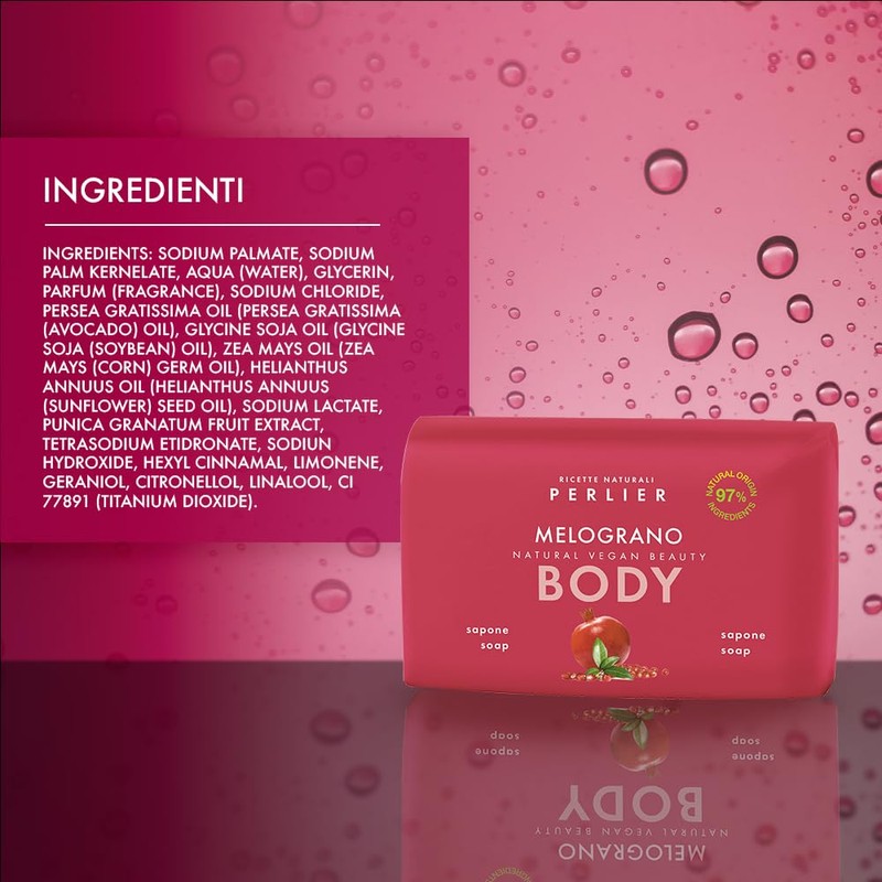 Perlier Pomegranate Solid Soap - 125 g