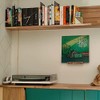 Wall Mounted Now Playing Vinyl Record Storage Display Stand (Oak