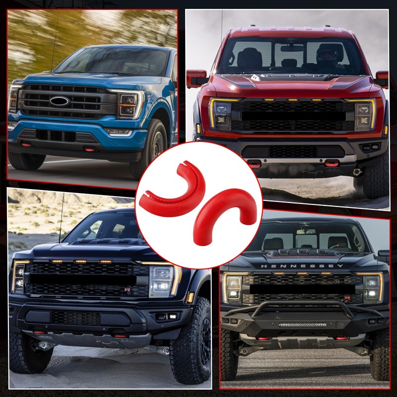 Front Tow Hooks Covers Compatible with 2004-2024 Ford F150, Bronco