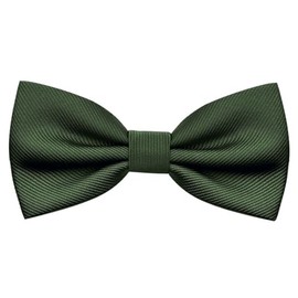 BEWDIO Bow Ties for Boys Pre Tied Toddler Bow Tie Adjustable Kids Bowtie Clip On Baby Bowties for Wedding Party, Olive Green, 1.96''x3.94''