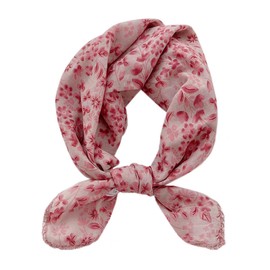 Pemilosci Large Cotton Bandana Headband, Head Wrap, Protective Coverage, Hair Neck Scarf for Women 28 x 28 inch (S19-Trefoil - Pink)