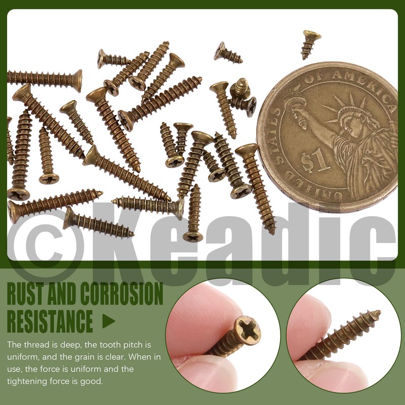 Keadic 1290 Pcs Small Self Tapping Screws Assortment Kit, M2*5/6/8/10mm