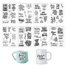 ZWWOGE Pack of 8 Rub On Stickers, Foil Transfer Stickers 16 x 11 cm for Glass, Crafts, Decoration, DIY Crafts, Gifts Decoration, Party Decoration, Rub On Sticker Spring