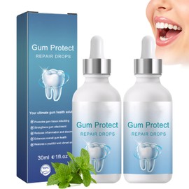 2 Stück Zahnfleischregenerationstropfen,Zahnfleisch Relief Tropfen,Gum Regrowth Tropfen,Frischer Atem,Gründliche Zahnfleischreinigung,Zahnfleischschutz und Mundpflege