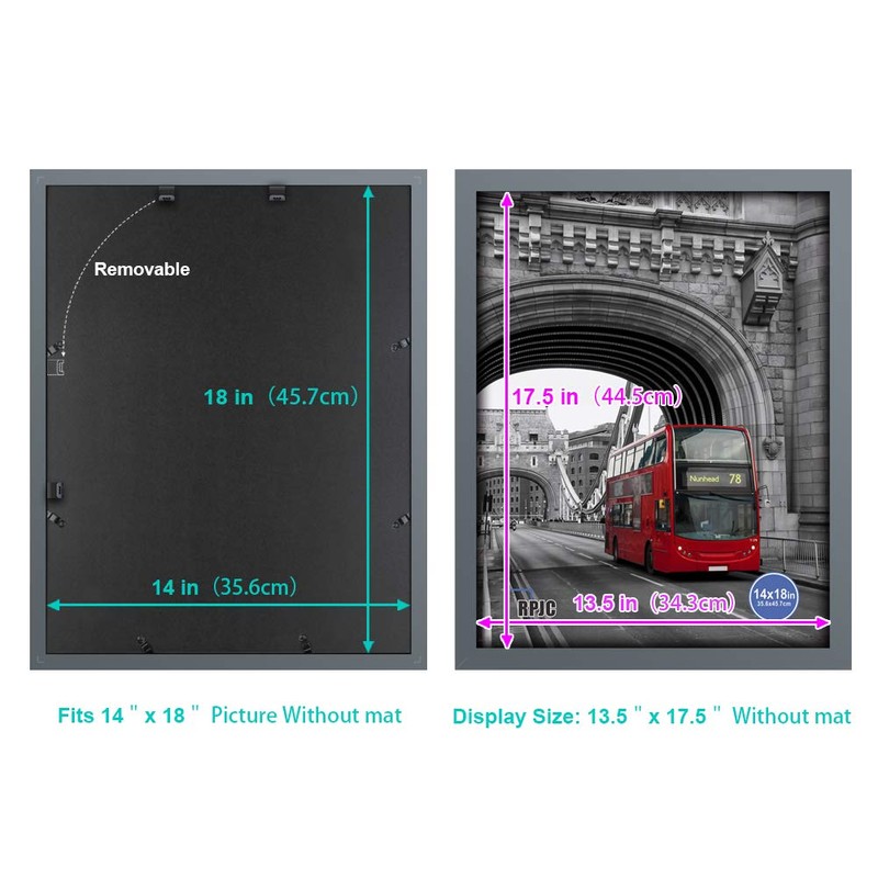 RPJC 8x8 Soild Wood Picture Frame with High Definition Glass