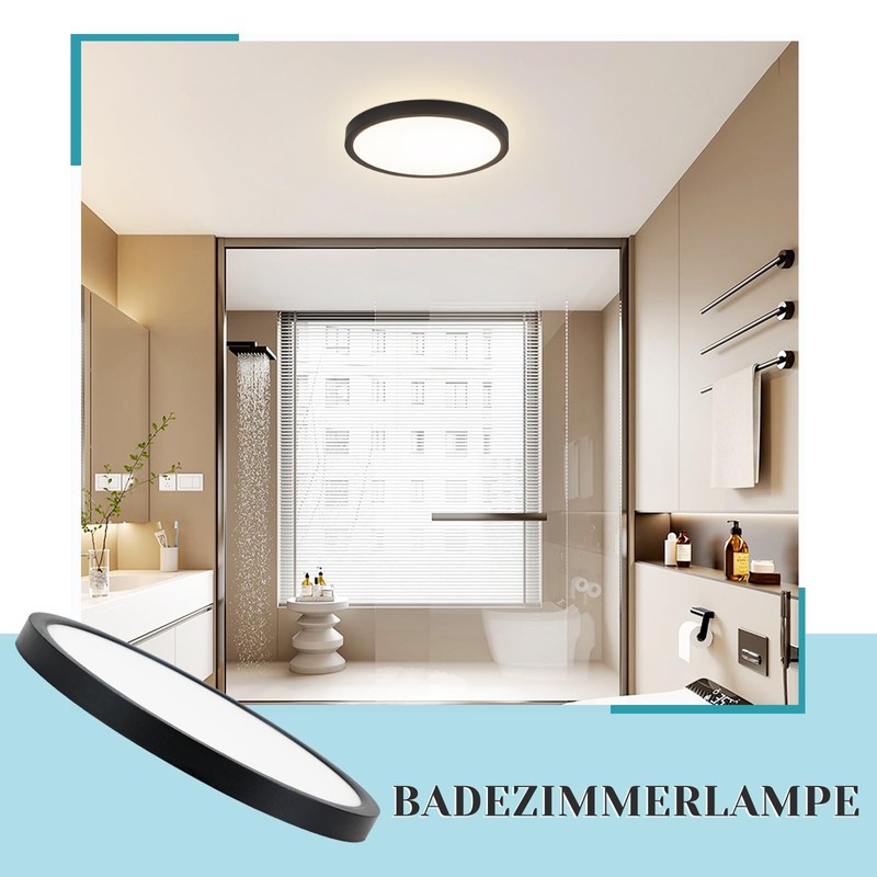 ZMH Ceiling Light LED Ceiling Light Bathroom Lamp Flat 15