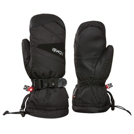 KOMBI - Original Waterguard Mittens - Junior Unisex Kids - Insulated Waterproof Gloves for Boys & Girls with Heat Pack Pocket (X-Small, Black)