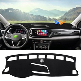 Autorder Dashboard Cover Mat for 2022-2025 2026 Volkswagen Taos S SE SEL Accessories Dash Cover Flannel Dash Mat Sunshade Glare UV Rays Protector