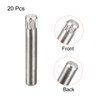 sourcing map Pack of 20 Knurled Head Flat Bevelled End