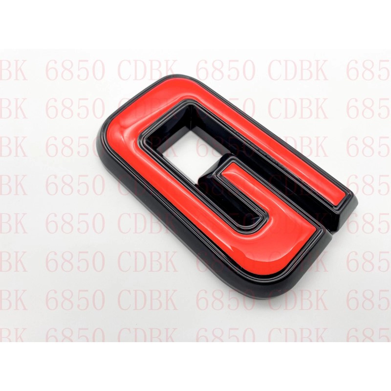 Auto Front & Rear GMC Red Black OVERLAY Emblem Badge