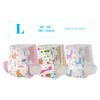 Aimisin Adult Printed Diapers,Large-Kitten and Dinosaur, 7 Pieces for Men