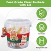 LOYORTY 30PCS 34 oz Plastic Ice Cream Containers, Clear Buckets