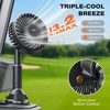 A2C Golf Cart Fan Rechargeable, Cup Holder Base Battery Operated