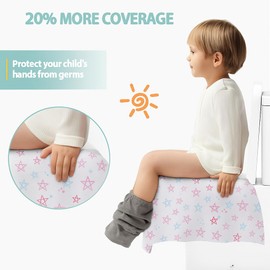 20 Pack Disposable Toilet Seat Covers – Waterproof & Hygienic Travel Toilet Seat Protectors – Adult & Child-Friendly – Potty Seat Cover Protectors (Stars)