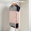PAVSTINE Hanging Wardrobe Organiser with Compression, Space Saving, Pink
