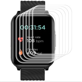 GIOPUEY Screen Protector for Motorola Moto Watch 70, HD Ultra Thin Film, Flexible Screen Protector, Anti-Scratch, Anti-Reflective, Transparent, Pack of 6