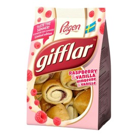 Pågen Gifflar Raspberry & Vanilla 3 x 260 g Soft Swedish Yeast Pastry with Fruity Raspberry Vanilla Filling 36 Mini Snails Ready to Eat Fika Classic