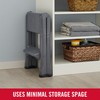 Rubbermaid Two-Step Folding Foot Stool 14-Inch High Gray 300-Pound Capacity
