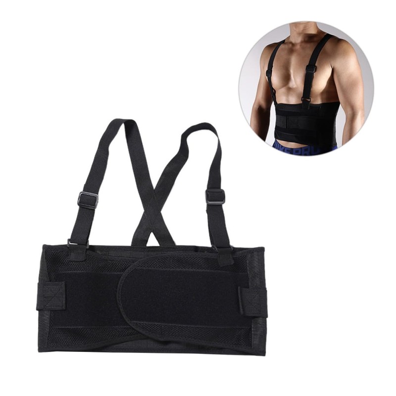 Healvian 2pcs Adjustable Elastic Back Support Belt for Lumbar Lightweight