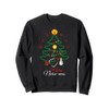 Merry Nurse-Mas Stethoscope Christmas Tree Nurse Sweatshirt, black