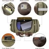 Wildroad 60L Travel Duffel Bag, Expandable Canvas Genuine Leather Duffle