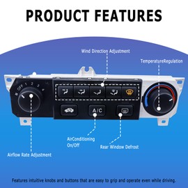 HENGCOOL 599-268 79600-S84-A01ZA Heater A/C Climate Control Module Panel - Compatible for Honda Accord 1998-2000, for Honda Odyssey 1998-2004 Replace with 599268 79600S84A01ZA