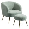 Devion Furniture 28.75" Wide Modern Wool Upholstered Accent Armchair &