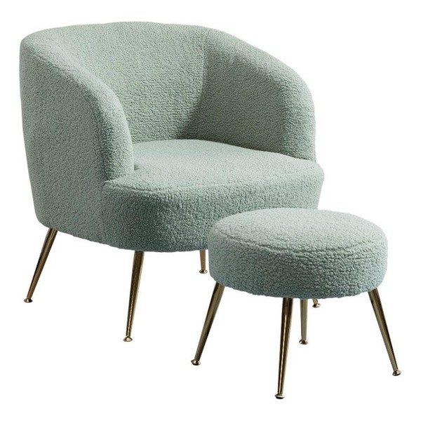 Devion Furniture 28.75" Wide Modern Wool Upholstered Accent Armchair &