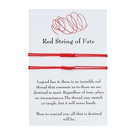 7 Knot Red String of Fate Bracelets Good Luck Protection Red Rope Long Distance Matching Bracelet