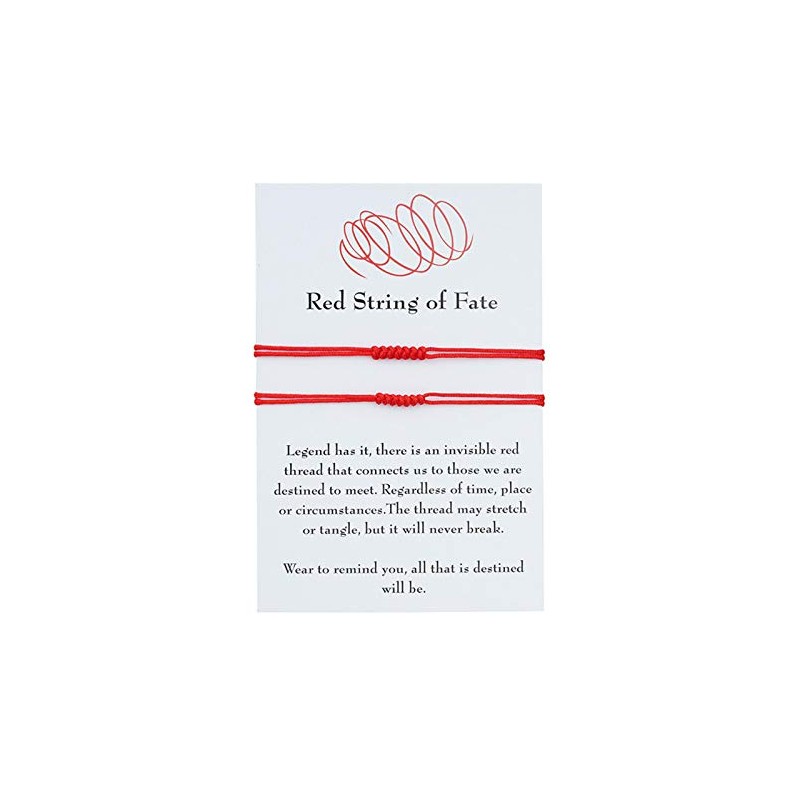 7 Knot Red String of Fate Bracelets Good Luck Protection