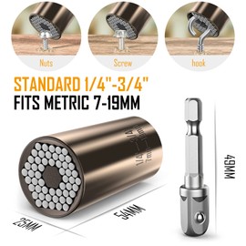 Lenski Stocking Stuffers for Men Adults, Super Universal Socket Christmas Gifts for Men, Mens Gifts for Dad Him Grandpa, White Elephant Gifts for Adults, Dad Gifts for Men Who Have Everything