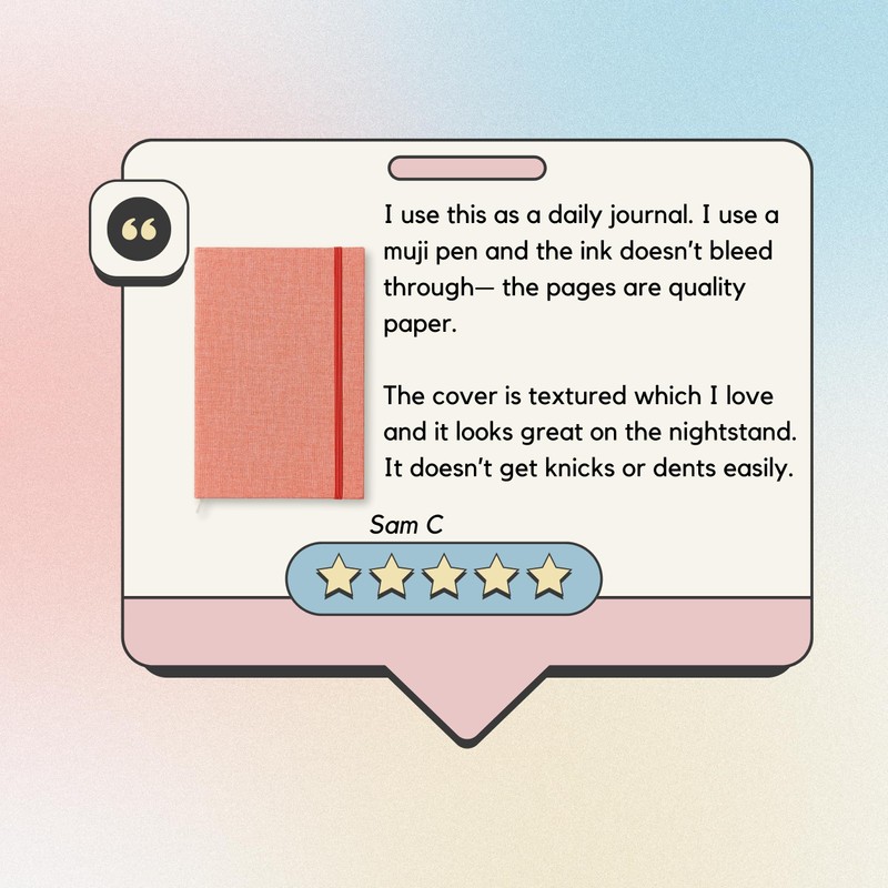 Moderne Cloth Paper Journal Salmon