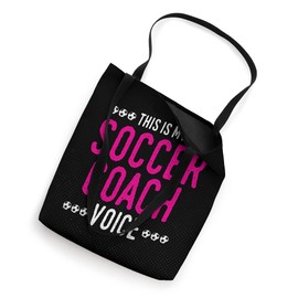 This is my Soccer Coach Voice, Yelling Funny Pink Graphic Tote Bag