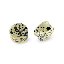 Scrap Metal 23 Pair Jasper Dalmatian Stone Plugs 20mm - 13/16