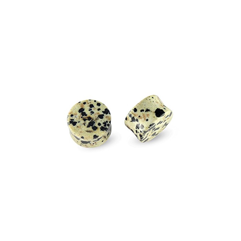 Scrap Metal 23 Pair Jasper Dalmatian Stone Plugs 20mm -