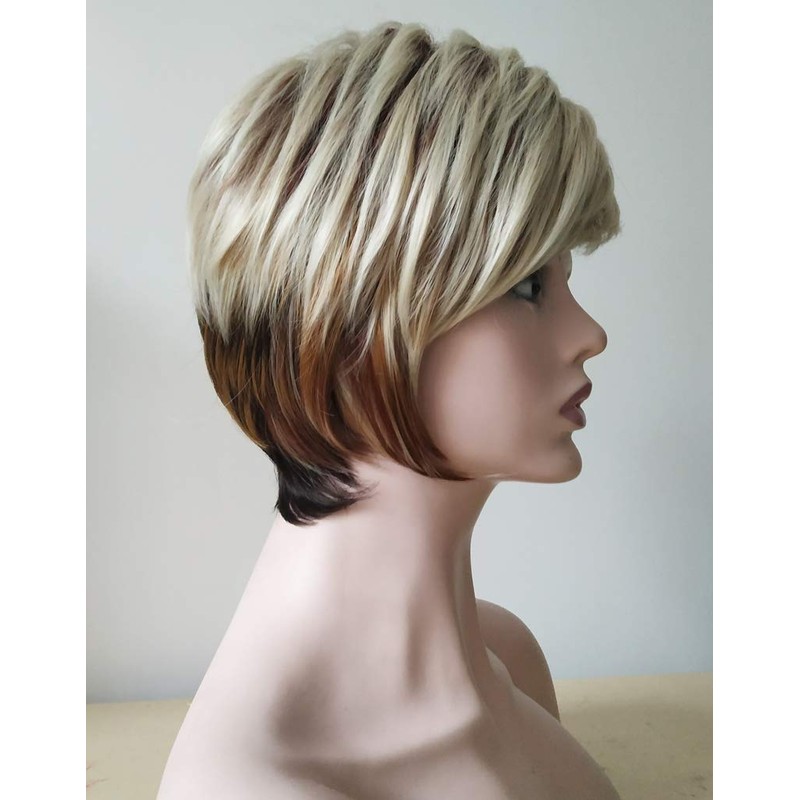 Royalfirst Fashion Blonde Short Wig for Women Lady with Free